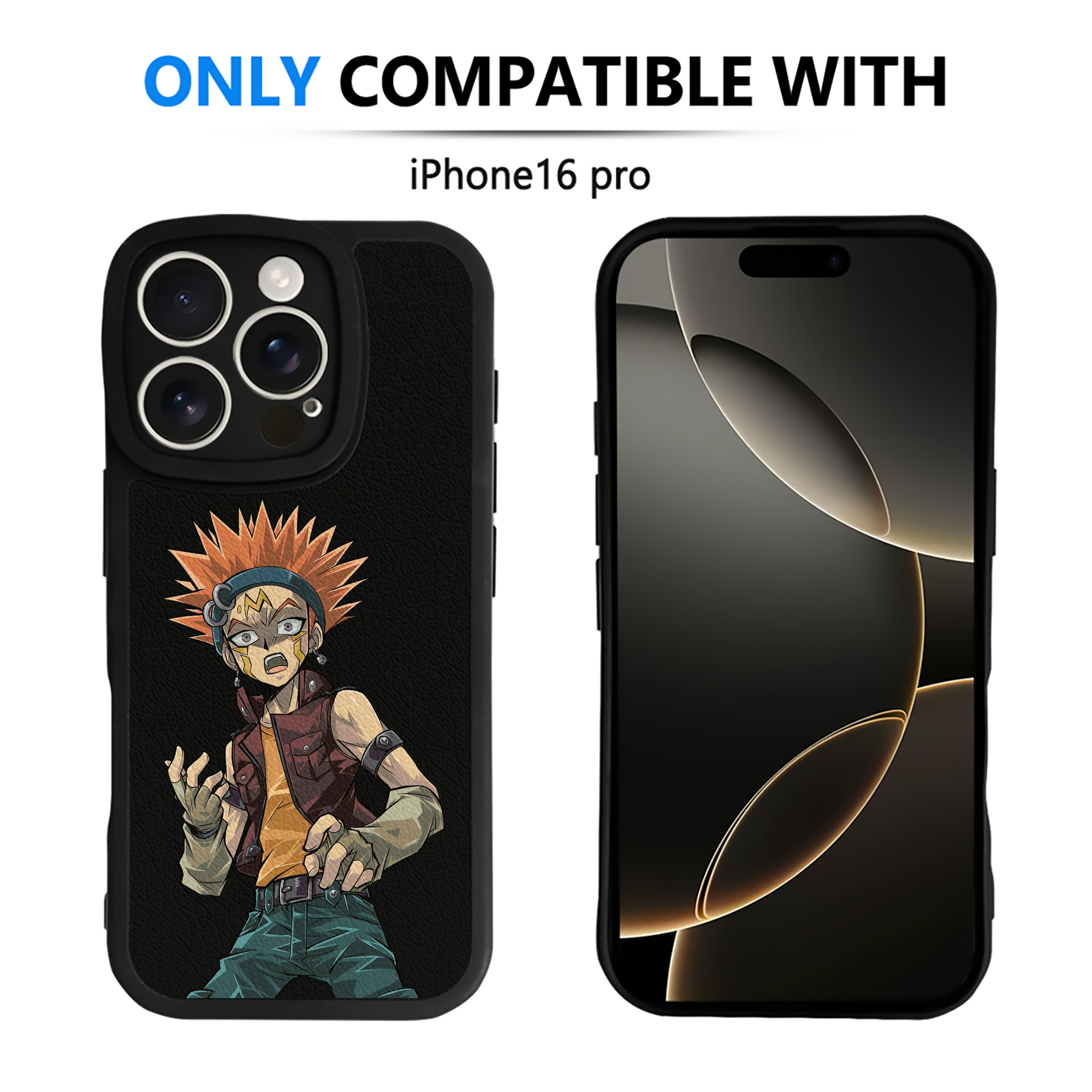 （画像用） 遊☆戯☆王 Yu-Gi-Oh! 【iPhone 16シリーズ対応】シリコンスマホケース（レザー調） 材質：シリコン
